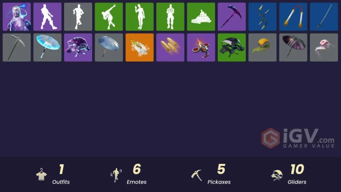 [PC/PSN/XBOX/Nintendo] 1 skins | Galaxy | Galactic Disc | Clawz Retro | Stellar Axe | Regal Wave |