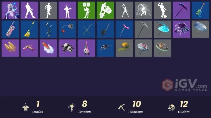 [PC/PSN/XBOX/Nintendo] 1 skins | Galaxy | Galactic Disc | Fishstick Janky | Clawz Retro | Stellar Axe | Discovery | 