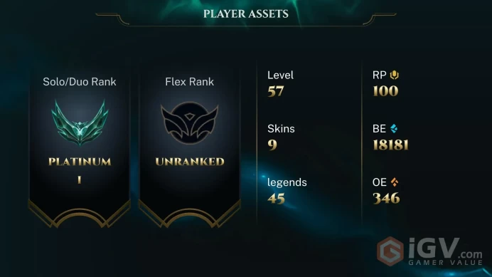 [EUW] | Platinum II  | Champion 43 | 15K BE+ |  LVL 30 |  | Full Access | Instant Delivery |Unverified Email | S6