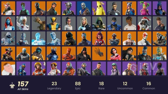 [PC] 156 skins | IKONIK | The Reaper | Blue Squire | Royale Knight | Elite Agent | Rogue Agent | FNCS Renegade | Drift | The Visitor | Omega | 3