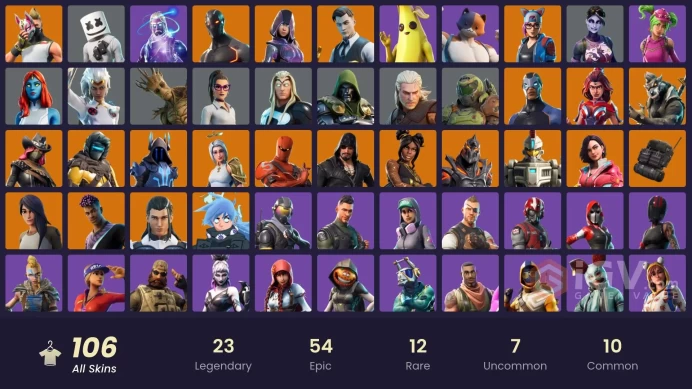 [PC/XBOX] 106 skins | Galaxy | IKONIK | Glow | Rogue Agent | Gear Specialist Maya | Blackheart | Rox | Calamity | The Ageless | 250 VB