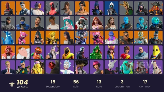 68 Skins Fa / John Wick / Reaper / Deadpool / gs046