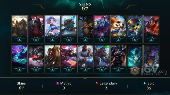 EUW -(S16) BRONZE 3 %0WR - 146 Champ - 67 Good Skins(1 Ultimate, 3 Mythic, 2 Legendary, 35 Epic) - 16.6K BE - HONOR 4 - FULL ACCES - CHEAP