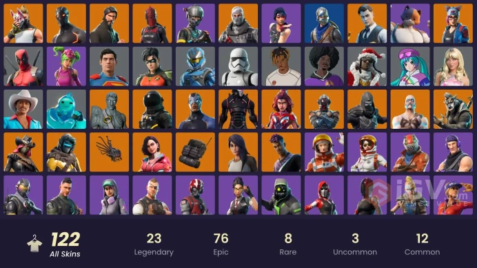 FA / 118 SKINS / SPARKLE SPECIALIST / THE REAPER / BLUE SQUIRE / ROYALE KNIGHT