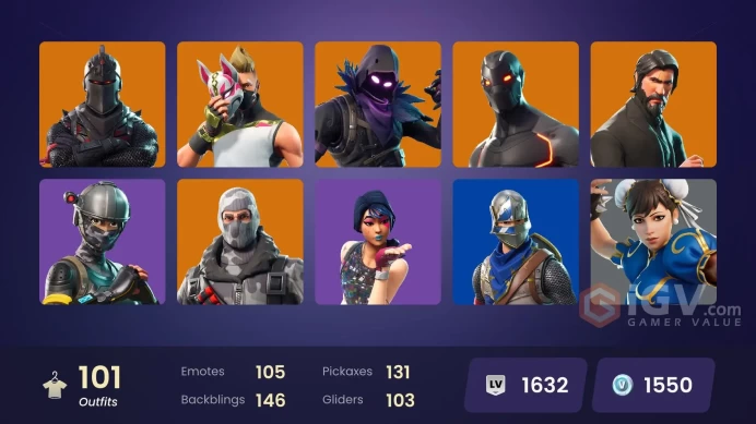 FA / 88 SKINS / BLACK KNIGHT / SPARKLE SPECIALIST / THE REAPER / BLUE SQUIRE / ROYALE KNIGHT / ELITE AGENT / OG STW