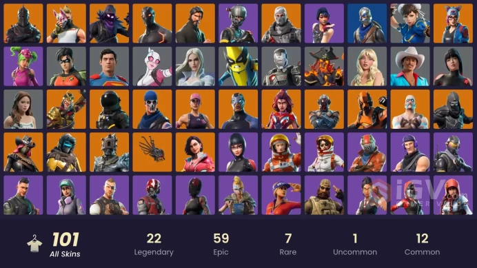 FA / 88 SKINS / BLACK KNIGHT / SPARKLE SPECIALIST / THE REAPER / BLUE SQUIRE / ROYALE KNIGHT / ELITE AGENT / OG STW