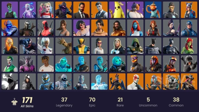 [PC/XBOX] 171 skins | Galaxy | Merry Mint Axe | WORLD CUP | Gold Midas | Gold Brutus | Point Patroller | Grind | Trilogy | Clutch | 150 VB