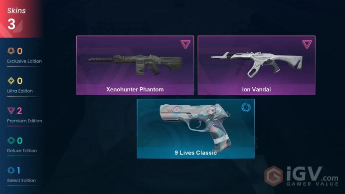 | AP | 3 SKINS | VALUE: 3550 VP | Ion Vandal | Xenohunter Phantom | RANKED READY | 56 LEVEL | INSTANT DELIVERY | FULL ACCESS | Fd6MU |