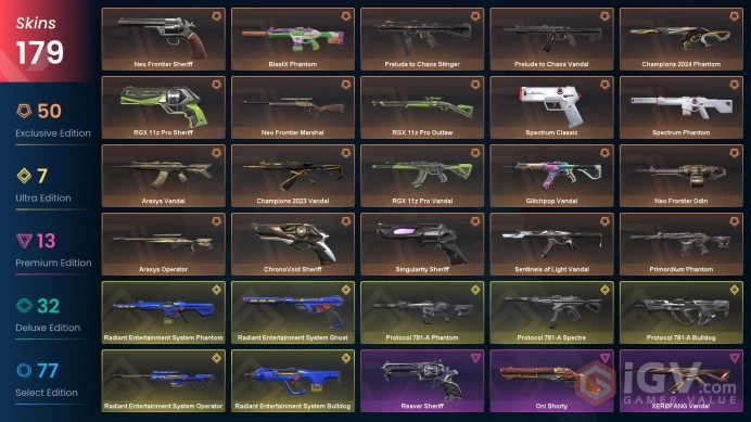 AP/MYS 212450 Spent VP Ignite Fan Champions 2023 Bundle Champions 2024 Bundle VCT 2026 Sigil VCT LOCK//IN Misericórdia Neo Frontier Phantom Reco