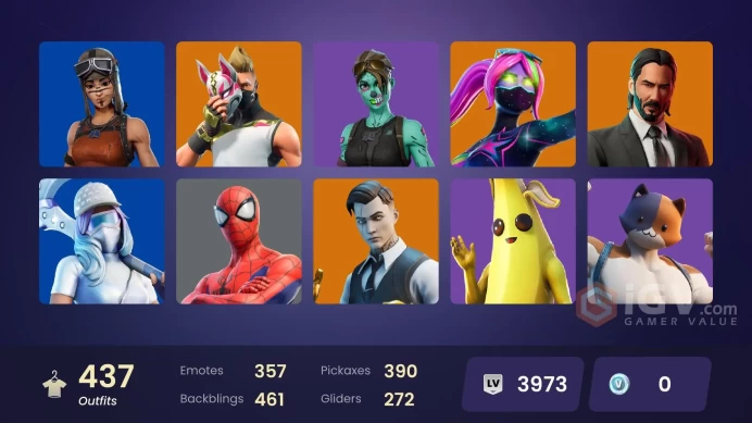 [PC/PSN/XBOX] 437 skins | Deluxe STW | Leviathan Axe |  Lara Croft | Laugh It Up | Point It Out | Verve | Orange Justice | Hot Marat