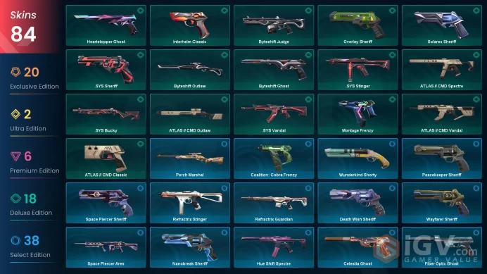[EU] Valorant 84 Skins Full Access