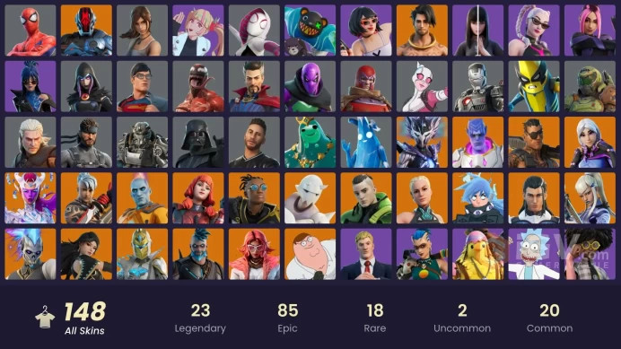 Fortnite Account [PC] 148 skins | Subzero Cryptic | Lina Scorch | Raz | Torin | The Imagined | Paradigm (Reality-659) | Renzo the Destroyer | Th