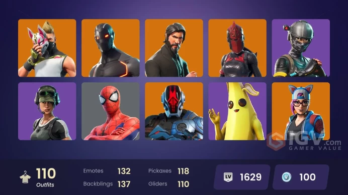 [PC/PSN/XBOX/Nintendo] 110 skins | The Reaper | OG STW | Elite Agent | Mako | Take The L | Trailblazer | Dark Voyager |