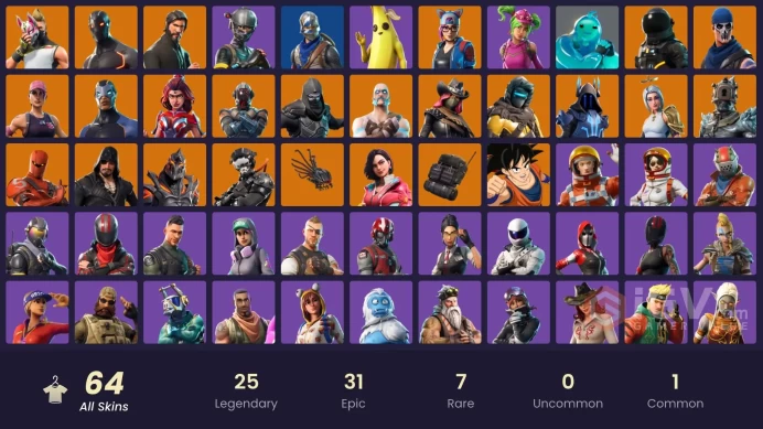[PC/PSN/Nintendo] 64 skins | The Reaper | Blue Squire | Royale Knight | OG STW | Elite Agent | Mako | Take The L | Rogue Agent |