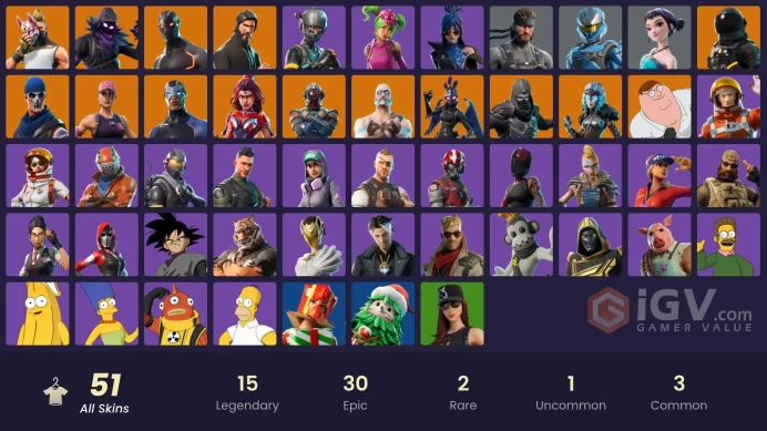 [PC/PSN/XBOX/Nintendo] 51 skins | OG STW | The Reaper | Elite Agent | Rogue Agent | Rust Bucket |
