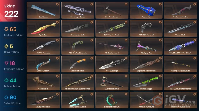 EU/GBR 242905 Spent VP Ignite Fan Champions 2024-2025 Bundle VCT 2026 Sigil VCT 2025 Karambit Champions 2023 Vandal Evori Dreamwings Vandal Prim