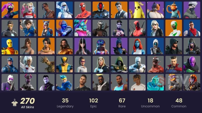 [PC/PSN/XBOX] 270 skins | Travis Scott | Astro Jack | Leviathan Axe | Gold Midas | Gold Brutus | Carbon Commando | NBA 75 Swish