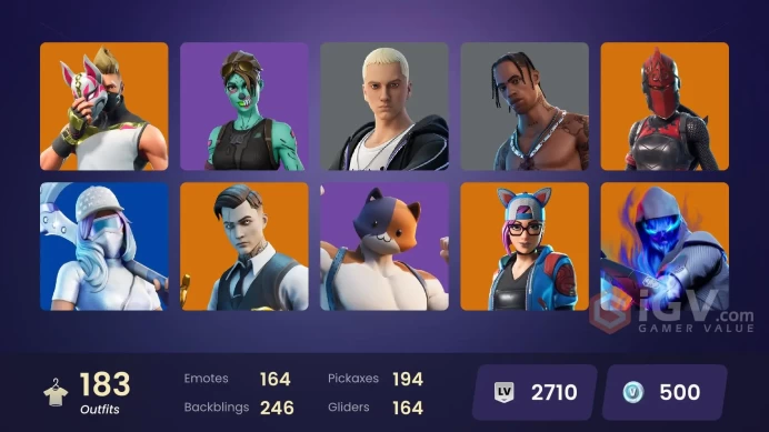 [PC/PSN/XBOX] 183 skins | Travis Scott | Dark Skully | Gold Midas | Gold Brutus | Royale Bomber | Cloud Striker | Blue Striker 