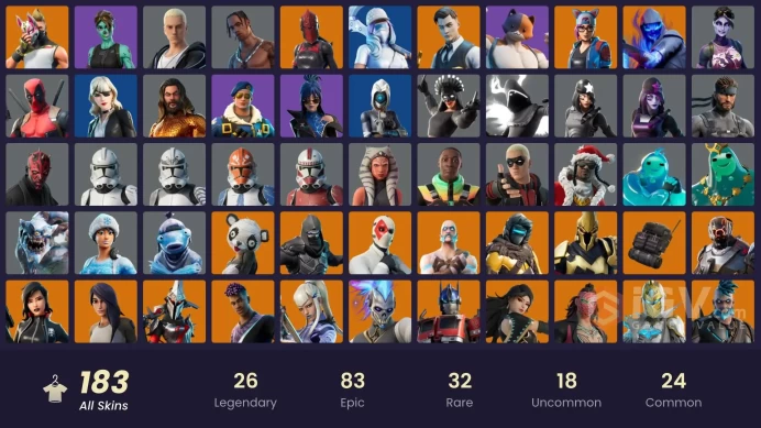 [PC/PSN/XBOX] 183 skins | Travis Scott | Dark Skully | Gold Midas | Gold Brutus | Royale Bomber | Cloud Striker | Blue Striker 