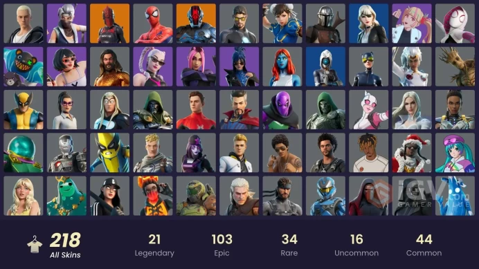 [PC/PSN/XBOX] 218 skins | Dark Skully | Leviathan Axe | Unchained Ramirez | Red Knight | Twyn | Zeus | Menace | Hades | Joltara | Malik | Ronin