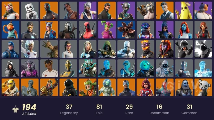 [PC/PSN/XBOX] 194 skins | Travis Scott | The Reaper | Elite Agent | Astro Jack | Gold Midas | Gold Brutus | Clutch | Strong Guard | Grind