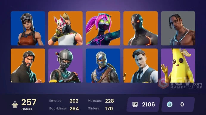 [PC/XBOX] 255 skins | OG STW | Travis Scott | The Reaper | Neo Versa | Blue Squire | Royale Knight | Elite Agent | Blue Team Leader 