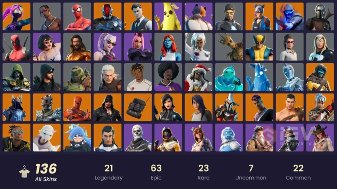 [PC/PSN/XBOX] 136 skins | Travis Scott | Gold Midas | Cloud Striker | Sultura | Point Patroller | Subzero Cryptic | Fixer | Trilogy 