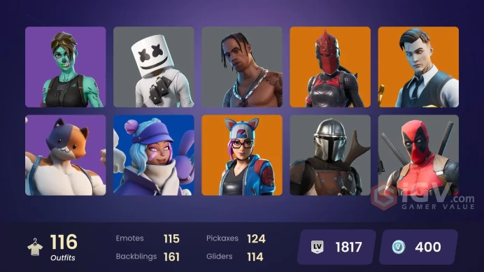[PC/PSN/XBOX] 116 skins | Travis Scott | Astro Jack | Gold Midas | Gold Brutus | Subzero Cryptic | Red Knight | Twyn | Gear Specialist Maya