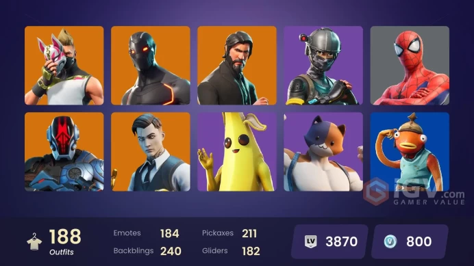 [PC/PSN/XBOX] 188 skins | The Reaper | Elite Agent | Gold Meowscles | WORLD CUP | Gold Midas | Gold Brutus | Cloud Striker | Rogue Agent