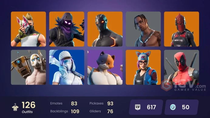 [PC/PSN/XBOX] 126 skins | Travis Scott | OG STW | Rogue Agent | Leviathan | Battle Hound | Rex | Raptor | Cuddle Team Leader | Valor | Frostbite