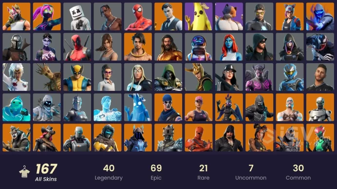 [PC/XBOX] 167 skins | OG STW | Travis Scott | Astro Jack | Gold Midas | Gold Brutus | Luxe | Mecha Cuddle Master | The Prisoner | Fade