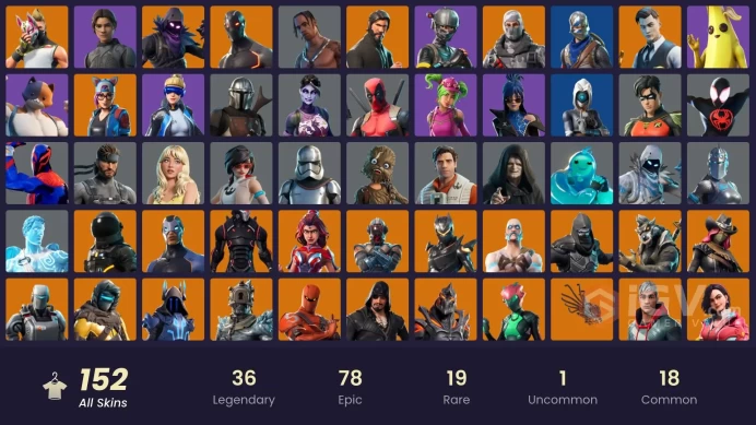 [PC/PSN] 151 skins | Travis Scott | The Reaper | Neo Versa | Blue Squire | Royale Knight | Elite Agent | Omega (stage 5) | Gold Midas 