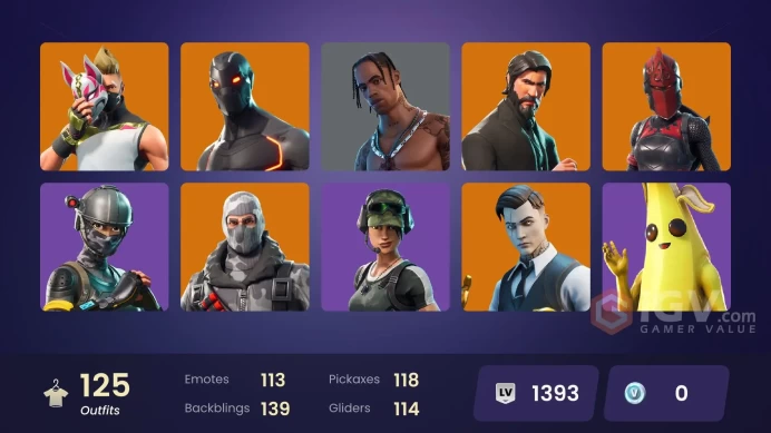[PC/PSN/XBOX] 125 skins | OG STW | Travis Scott | The Reaper | Elite Agent | Blue Team Leader | Astro Jack | Omega (stage 5) | Gold Brutus 