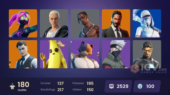 [PC/PSN/XBOX] 180 skins | OG STW | Travis Scott | Astro Jack | Leviathan Axe | Gold Midas | Gold Meowscles | Naruto Uzumaki | World Warrior