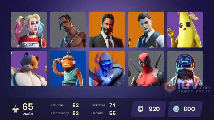 [PC/PSN/XBOX] 65 skins | Travis Scott | Astro Jack | Gold Brutus | Gold Midas | Gold Meowscles | Luxe | Hybrid | Peter Griffin | Chomp Sr.