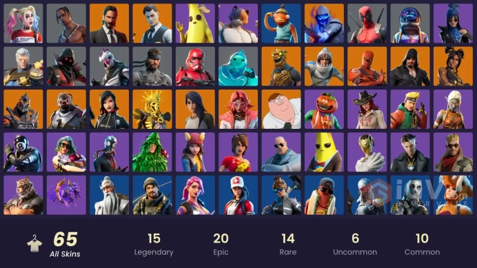 [PC/PSN/XBOX] 65 skins | Travis Scott | Astro Jack | Gold Brutus | Gold Midas | Gold Meowscles | Luxe | Hybrid | Peter Griffin | Chomp Sr.