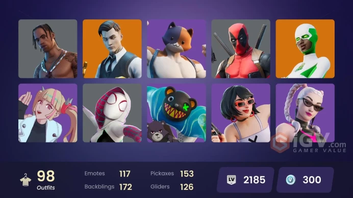 [PC/PSN/XBOX] 98 skins | Travis Scott | Astro Jack | Kado Thorne | Hades | Midas | Peter Griffin | Malik | Valeria | Twyn | Driftwalker