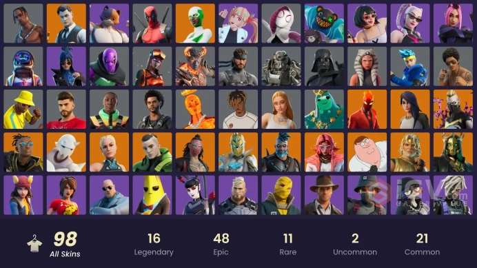 [PC/PSN/XBOX] 98 skins | Travis Scott | Astro Jack | Kado Thorne | Hades | Midas | Peter Griffin | Malik | Valeria | Twyn | Driftwalker