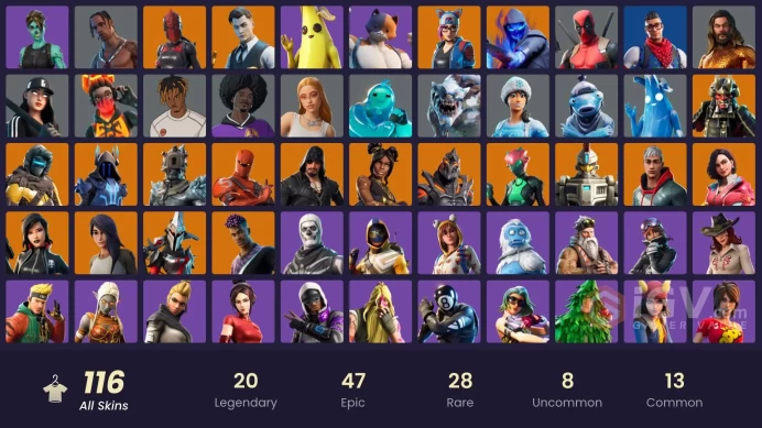 [PC/PSN/XBOX] 116 skins | Travis Scott | Gold Meowscles | Gold Brutus | Gold Midas | Prodigy | Fixer | Cloud Striker | Carbon Commando 