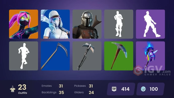 | PC/PSN/XBOX | 23 SKINS | The Scientist | Predator | Mandalorian | Galaxia | Kondor | Lexa | Ruby Shadows | Green Arrow | 100 VBUCKS | Fpxnr |