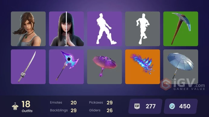 | PC/XBOX | 18 SKINS | The Cube Queen | Mecha Cuddle Master | Kymera | Neymar Jr | Clark Kent | Sunny | Tarana | Deimos | 450 VBUCKS | FpmJ8 |