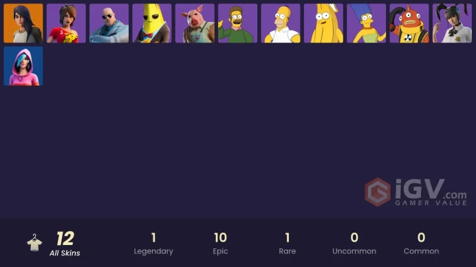 | PC/PSN/XBOX | 12 SKINS | Gear Specialist Maya | TNTina | Ned Flanders | Agent Peely | Springfielder Peely | Brutus | 250 VBUCKS | FqiZ0 |
