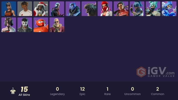 | PC/XBOX | 15 SKINS | Shadow Blade Hope | The Night Rose | Slayer Juice WRLD | Godzilla Evolved | Kingsley | Kendo | 100 VBUCKS | FqA7j |