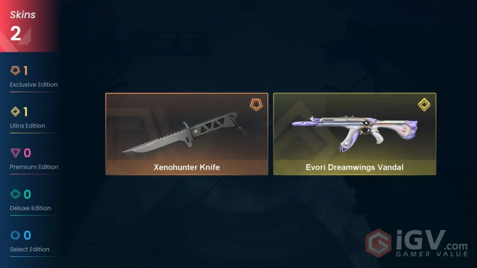 Na-Usa-Can | Xenohunter Knife | Evori Dreamwings Vandal | 2 Skins | Level 20 | Full Access