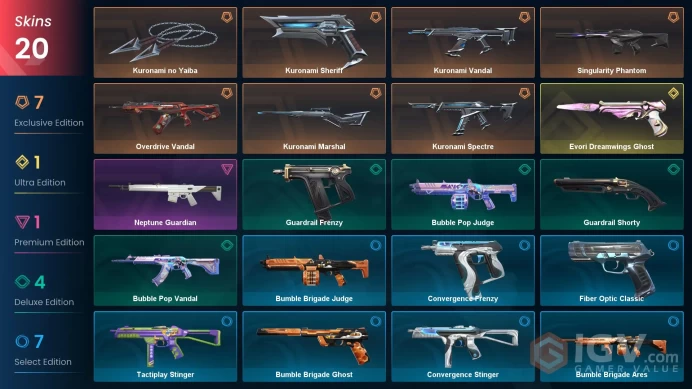 [EU] Ascendant 3 Rank | 20x Skins [Kuronami No Yaiba +Kuronami Vandal +Overdrive Vandal +Singularity Phantom +Kuronami Sheriff +2BP] Full Access
