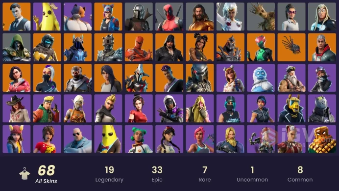 [Code A97] [PC] 68 skins | Gold Brutus | Gold Meowscles | Gold Midas | Sultura | Vendetta | Eternal Knight | Luxe | Fade | Catalyst | The Ice Ki