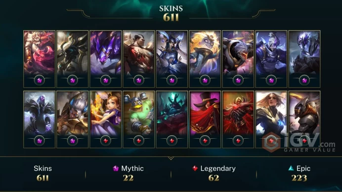 EUW 591 Skins 172 Champs | Dark Star Karma | PROJECT: Pyke | Bloodstone Lissandra | Program Lissandra | Stinger Akali | LOL0070