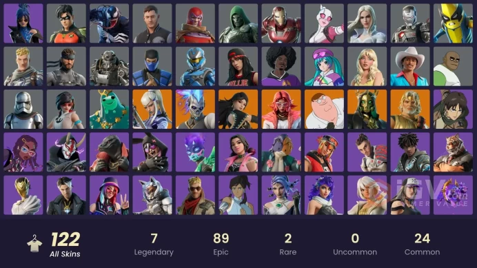 Fortnite Account [PC] 122 skins | Renzo the Destroyer | Valeria | Era | Hades | Peter Griffin | Mizuki | Zeus | Poseidon | Captain Phasma | Appr