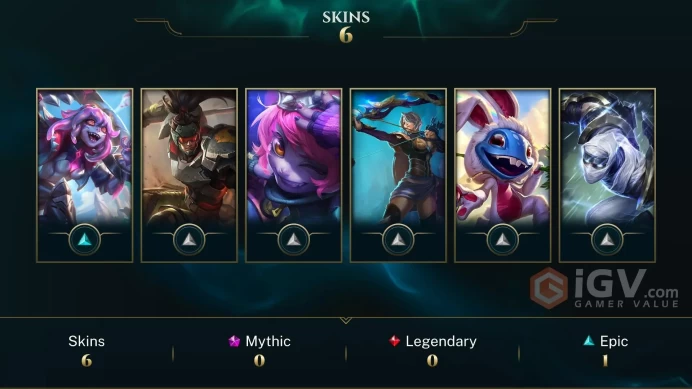 LAS - UNRANKED - 22 Champ - 6 Good Skins - 2.8K BE - 350RP - 30SVY - HANDMADE - FULL ACCES - SAFETY - CHEAP