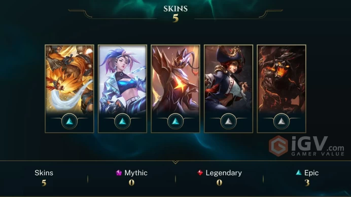 [Code A115] Level 44 + 6 Skins / 80 Character / Very Cheap